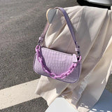 Female Acrylic Chain Shoulder Bag Underarm Handbag