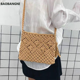 Fringed Hand Bag Messenger Bag Cotton Rope