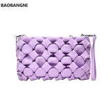 Women Crossbody Bag Temperament Handbag Textured Shoulder Bag INS Woven Chain