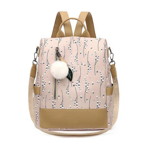 Floral Backpack Women Large Capacity School Bag Waterproof Rucksack