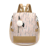 Floral Backpack Women Large Capacity School Bag Waterproof Rucksack