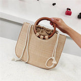 Women's Straw Tote Bag Handbag Beach Summer Shoulder Bag
