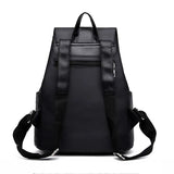 Solid Nylon Women's Backpacks Large Capacity School Bags