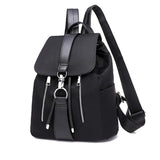 Solid Nylon Women's Backpacks Large Capacity School Bags