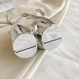 Metallic Shoulder Bag Acrylic Chain Messenger Handbag Purse