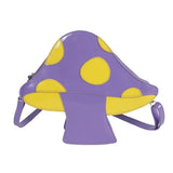 Women Mushroom Shape Crossbody Shoulder Bag PU Leather Tote Purse Handbag