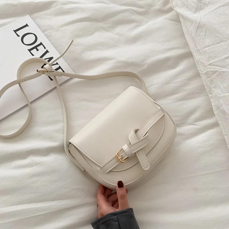 Summer Ladies Handbag Saddle Bag Shoulder Bag PU Leather Women Messenger Crossbo