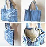 Denim Ladies Shoulder Bag Hand-Washing Rice Rubbing