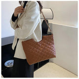 Quilted Chain Crossbody Bag Flap Handbag Plaid Shoulder Bag