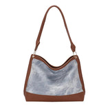 PU & Denim Women's Shoulder Bag Large Handbag