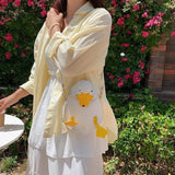 Cartoon Duck Shoulder Bag Small Crossbody Women Messenger Purses