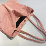 Winter Corduroy Shoulder Bag Large Capacity Tote