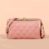 Multifunction Lingge Horizontal Shoulder Bag Women's Crossbody Clutch