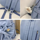 Sweet Girl School Backpack Women Bowknot Waterproof Students Book