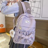 Sweet Girl School Backpack Women Bowknot Waterproof Students Book