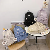 Sweet Girl School Backpack Women Bowknot Waterproof Students Book