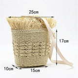Tassel Paper Straw Bag Shoulder Crossbody Handbag