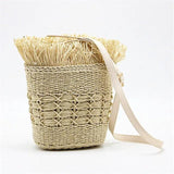 Tassel Paper Straw Bag Shoulder Crossbody Handbag