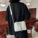 Bucket Bag Crossbody Tassel Shoulder Handbag Purse Tote Bolsas