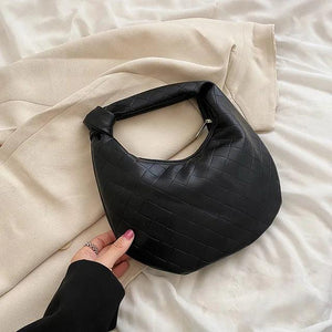 Summer Women's Weave Clutch Small PU Leather Handbag Tote