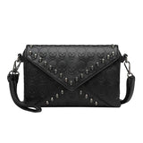 Women's Skull Prints Tote Handbag with Skull Rivets