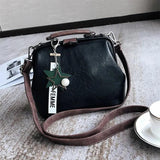 Leather Shoulder Bag Female Doctor Crossbody Totes Rivets Casual Women's Bag