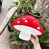 Funny Cartoon Pu Mushroom Messenger Bag Chain Shoulder Bag