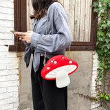 Funny Cartoon Pu Mushroom Messenger Bag Chain Shoulder Bag