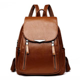 Women's Large PU Leather Backpack Travel Handbag Schoolbag
