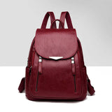 Women's Large PU Leather Backpack Travel Handbag Schoolbag