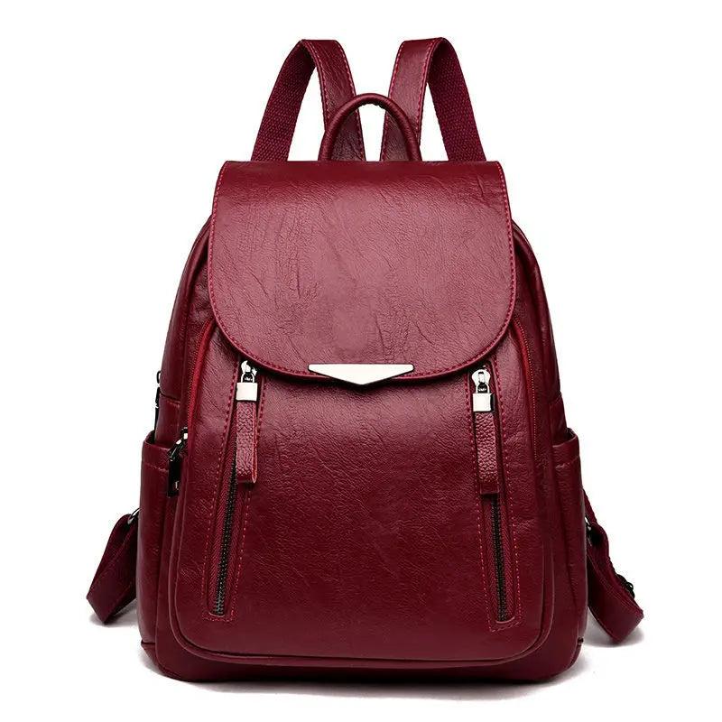 Women's Large PU Leather Backpack Travel Handbag Schoolbag