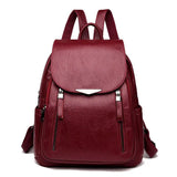 Women's Large PU Leather Backpack Travel Handbag Schoolbag