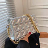 Quilted Shoulder Purse And Handbag Women Clutch Bag