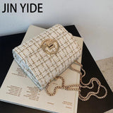 Winter Flap Armpit Bag Woolen Women's Handbag Chain Shoulder Messenger