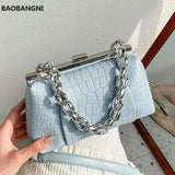 Stone Pattern Chain Tote Bag Women's Handbag