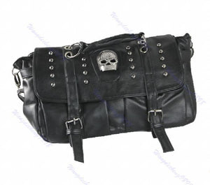 Punk Skull Rivet Shoulder Handbag School Satchel