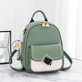 Small PU Leather Girl's School Backpack