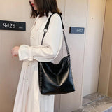 Large Capacity Ladies Shoulder Bag Casual PU Leather Messenger Handbag