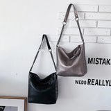 Large Capacity Ladies Shoulder Bag Casual PU Leather Messenger Handbag