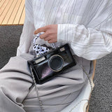 Women Camera Crossbody PU Leather Shoulder Bag Handbag