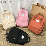 Corduroy Women Backpack College School Bag Harajuku Travel Shoulder Bags