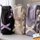 Purple Harajuku Backpack Students School Bag Book Big Capacity