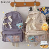 Purple Harajuku Backpack Students School Bag Book Big Capacity