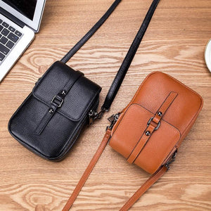Women's Leather Messenger Bag Small Shoulder Handbag