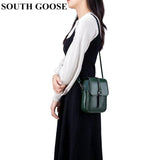 Women's Leather Messenger Bag Small Shoulder Handbag