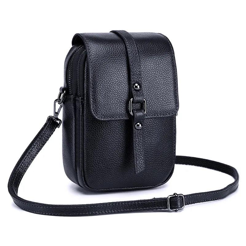 Women's Leather Messenger Bag Small Shoulder Handbag
