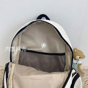 Waterproof Nylon Backpack Japanese Style Portable Large Capacity