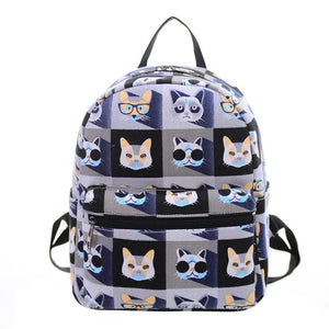 Small Women Canvas Backpack Teenagers Casual Daypack Mini Backpack Girls