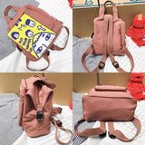 Student Waterproof Backpack Female Women Vintage School Bag Girl Ladies Nylon Ba
