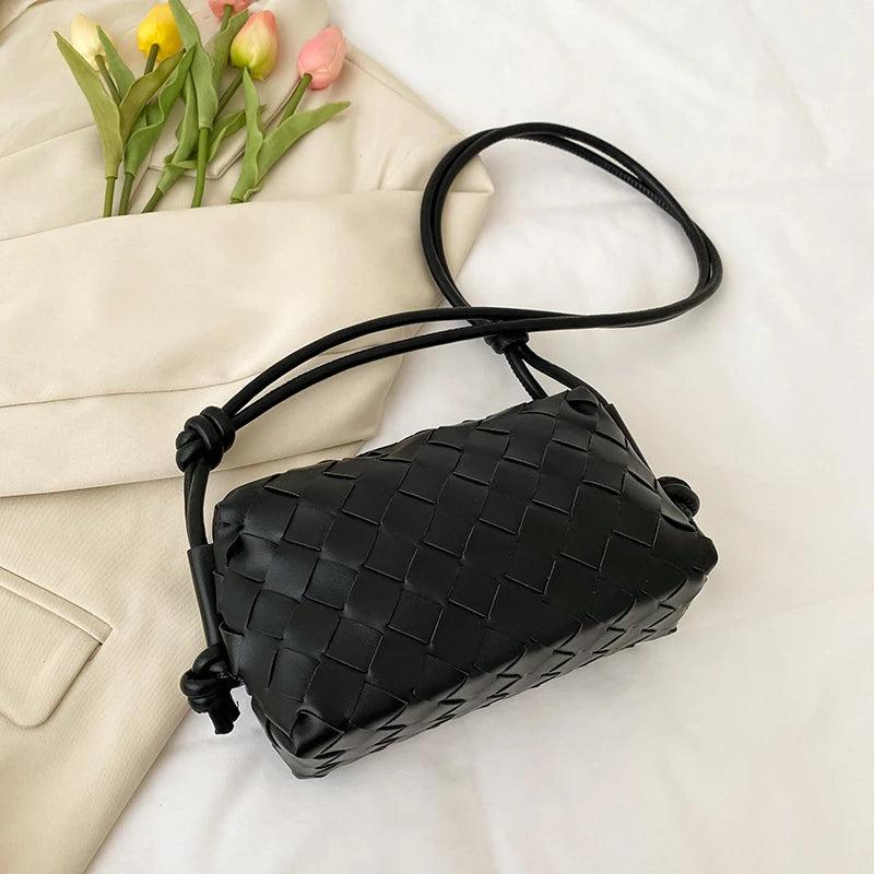 Women Woven Bag Messenger Shoulder Bag Female Handbag